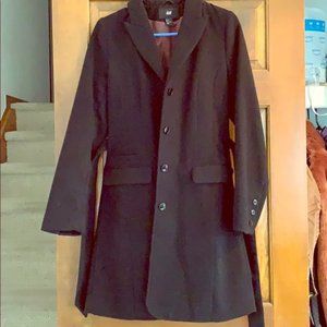 H&M black classic tailored winter coat